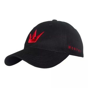 WORTHY CROWN DAD HAT - BLACKRED